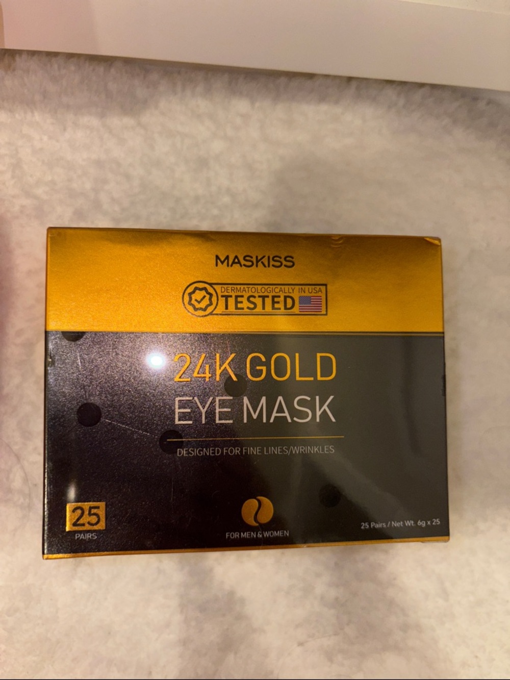 MASKISS 24K Gold Eye Mask - Gold & Black Packaging